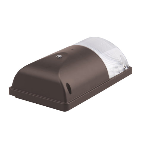 FLINT | LED Mini Wall Pack | 20 Watt | 2745 Lumens | 5000K | 120V-277V | Bronze Housing | IP65 | UL & DLC Listed - Lighting of Tomorrow