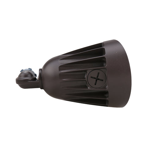 LED Landscape Light, 2nd Gen, 25W, 3375 Lumens, adjustable 3000K/4000K/5000K CCT, 120V-277V, ground stake mount, bronze housing, IP65, UL & DLC listed.