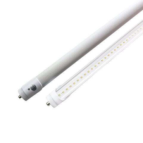 ZELL | LED T8 Tube | 60 Watt | 7800 Lumens | 6500K | 100V-277V | 8ft | Striped Lens | Double Ended Power | ETL Listed