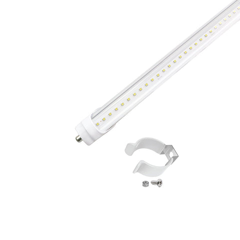 ZELL | LED T8 Tube | 60 Watt | 7800 Lumens | 6500K | 100V-277V | 8ft | Clear Lens | Double Ended Power | ETL Listed