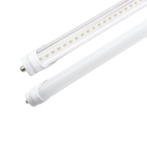 ZELL | LED T8 Tube | 60 Watt | 7800 Lumens | 6500K | 100V-277V | 8ft | Striped Lens | Double Ended Power | ETL Listed