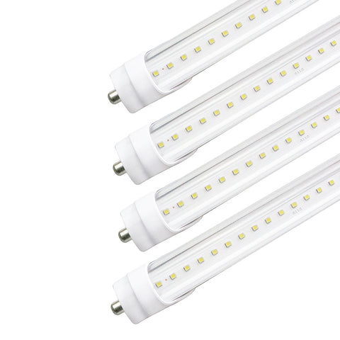 ZELL | LED T8 Tube | 60 Watt | 7800 Lumens | 6500K | 100V-277V | 8ft | Clear Lens | Double Ended Power | ETL Listed