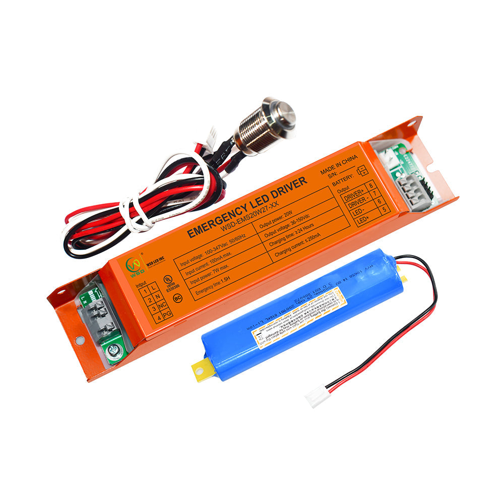 20W Split Built-In Emergency Backup Battery Driver WSD-EMS20W27-XX