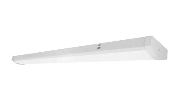 Image of a 4ft LED wrap around fixture with tunable wattage (30W/40W/50W) and tunable CCT (3500K/4000K/5000K).
