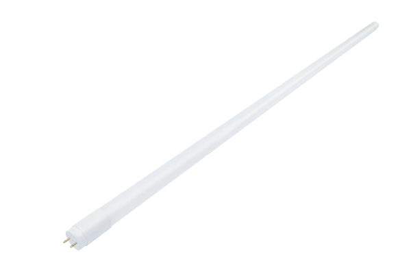 Image of a 4ft LED T8 tube, dual mode (Type A and B) for direct replacement or ballast bypass, with frosted shatter-resistant glass.