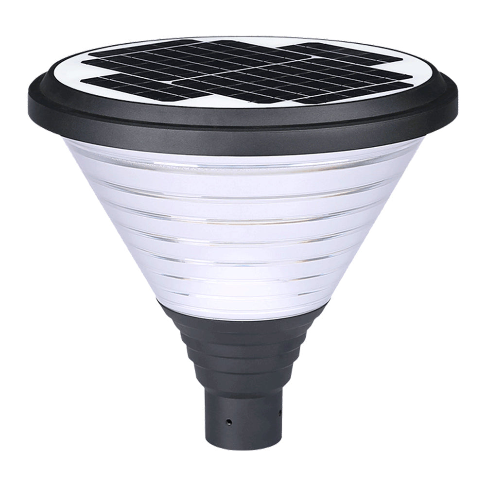 12W Solar LED Hourglass Post Top Light WSD-SPHPT12W5-50K-B - Lighting of Tomorrow