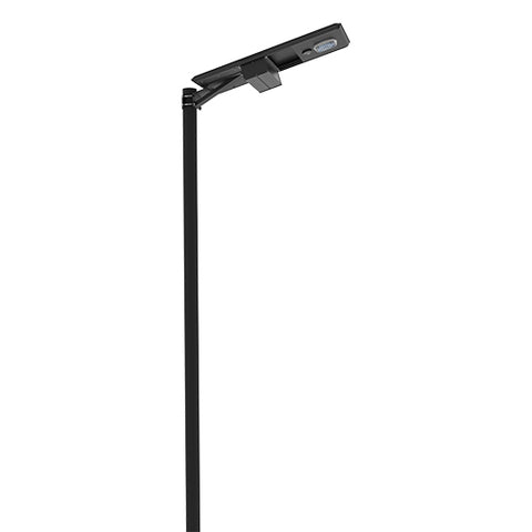 Solar LED street light with 50 Watt, 9800 Lumens, and 5000K, featuring intelligent driver and MPPT technology.
