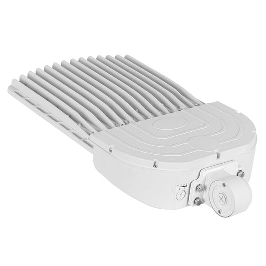 Image of a 120W-300W white selectable LED shoebox light, suitable for outdoor parking lots and pedestrian areas.