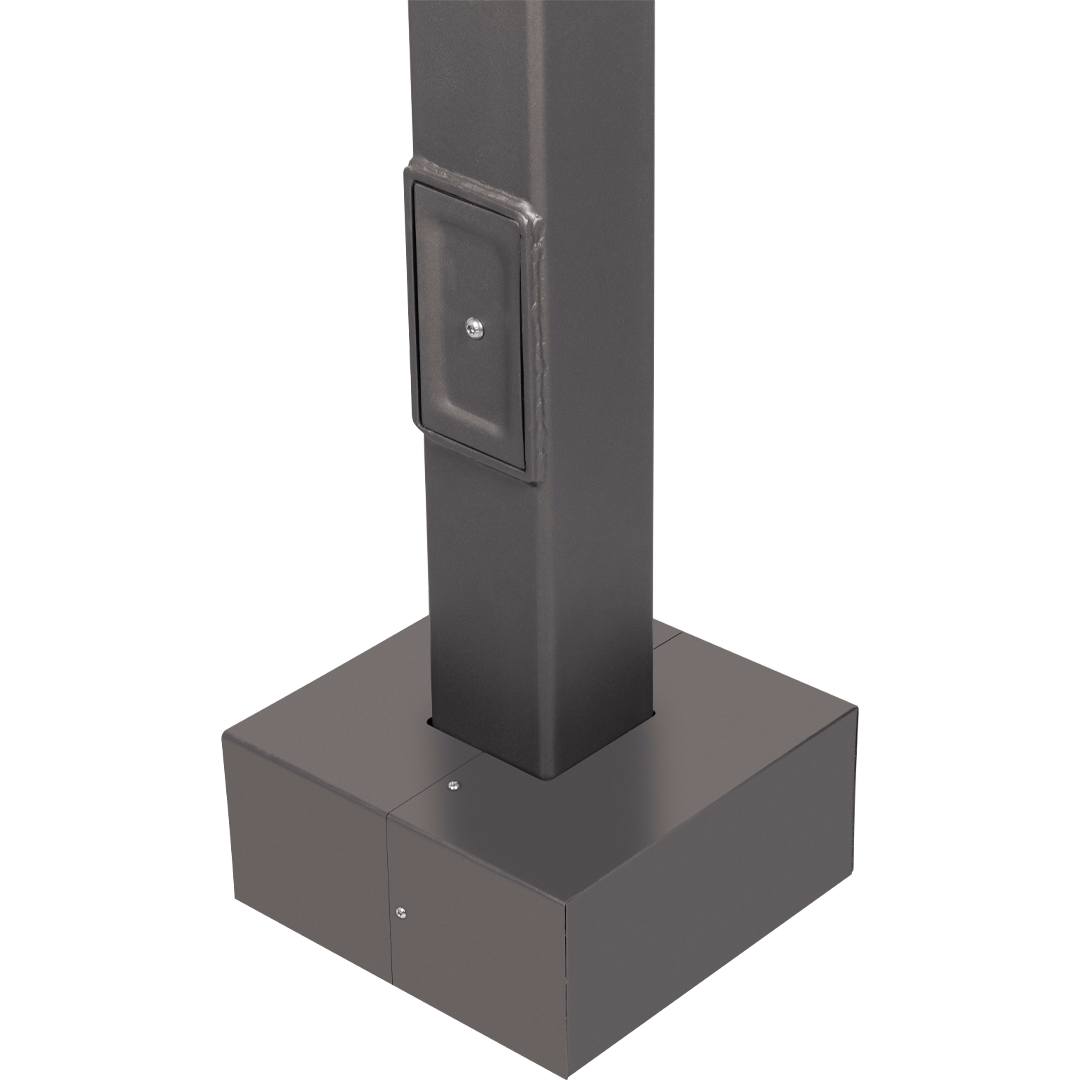 Straight Square Pole - 30' Steel 5