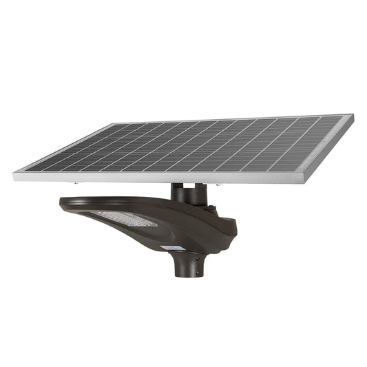 48W Solar LED Street Light (WSD-SPST48W5-50K-D): This image shows a 48W solar-powered LED street light.