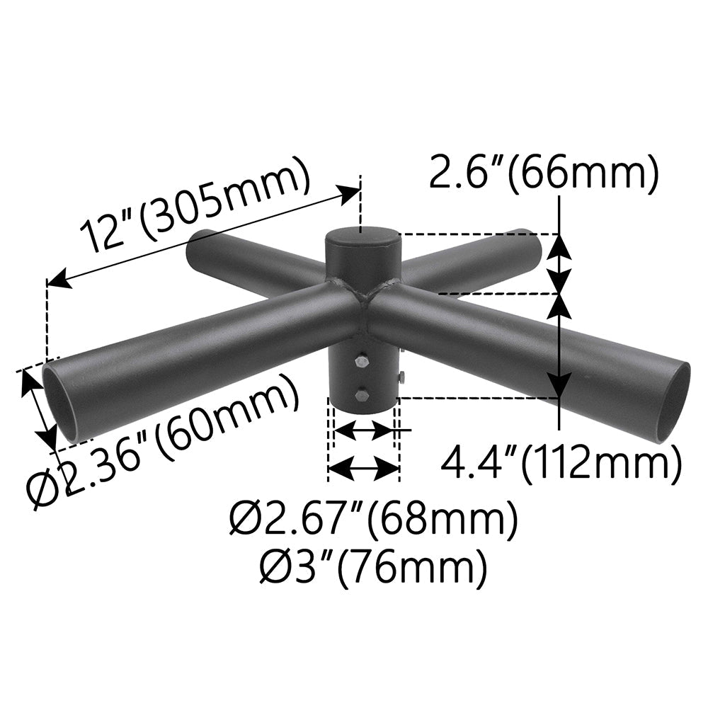 Quad Spoke Bracket 90° Arms WSD-SB2.5QD90-D