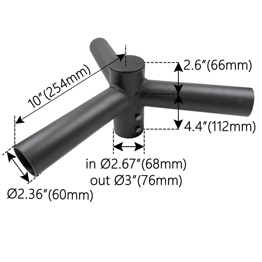 Triple Spoke Bracket 120° Arms WSD-SB2.5TR120-D