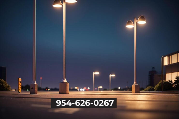 Parking Lot Light Poles Compared: Selecting the Best Lighting Solution with Lighting of Tomorrow, a Certified Electrical Contractor in South Florida