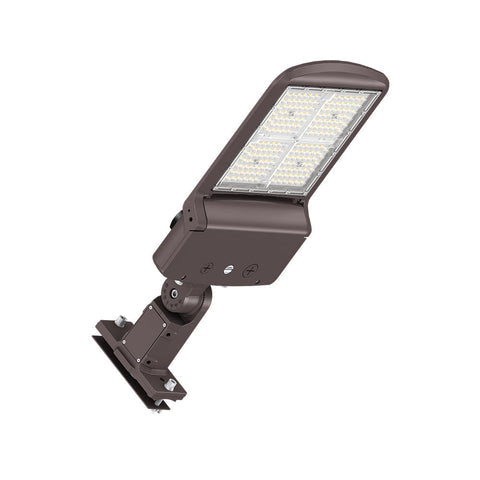 ZOHO 6th Gen | LED Area Light | Adjustable Wattage 100W/120W/150W | 25500 Lumens | Adj CCT 4000K/5000K/5700K | 120V-277V | Universal Bracket | Bronze Housing | IP65 | UL & DLC Listed - Lighting of Tomorrow 
