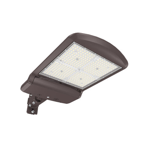 ZOHO 6th Gen | LED Area Light | Adjustable Wattage 100W/120W/150W | 25500 Lumens | Adj CCT 4000K/5000K/5700K | 120V-277V | Universal Bracket | Bronze Housing | IP65 | UL & DLC Listed - Lighting of Tomorrow 