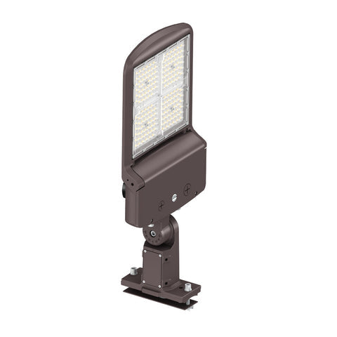 ZOHO 6th Gen | LED Area Light | Adjustable Wattage 100W/120W/150W | 25500 Lumens | Adj CCT 4000K/5000K/5700K | 120V-277V | Universal Bracket | Bronze Housing | IP65 | UL & DLC Listed - Lighting of Tomorrow 