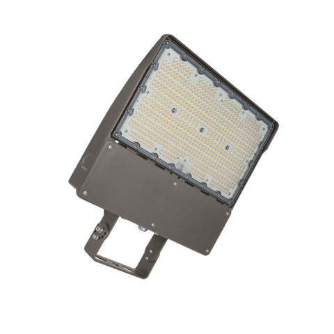 EXTREME LED Flood Light with adjustable wattage (125W-250W) and CCT (4000K-5700K), bronze finish.