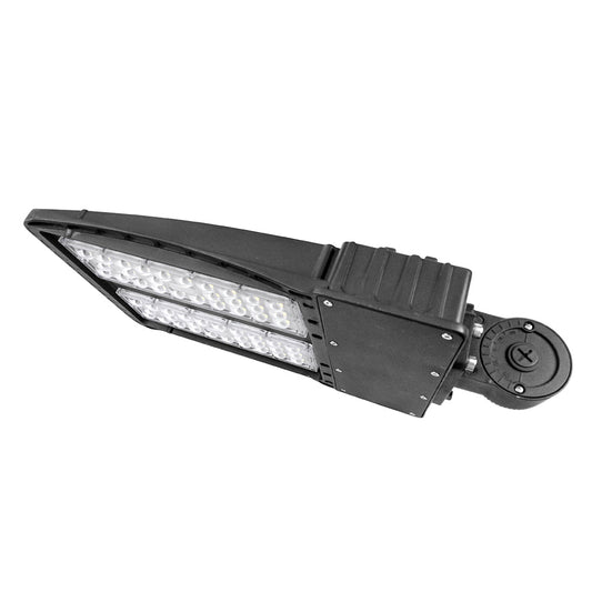Image of a 200W LED Shoebox Light (WSD-SB20W48-50K-D-T3) from WSD LED, suitable for urban roads and industrial areas.