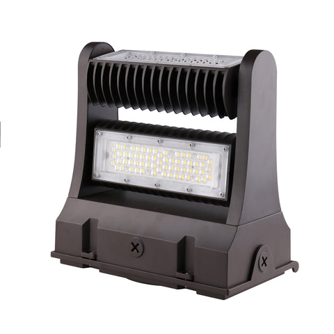 PARKER | LED Rotatable Wall Pack | Adj Watt 80W/100W/120W | 16527Lm | 5000K | 120-277V | Bronze Housing | IP65 | UL & DLC Listed - Lighting of Tomorrow 