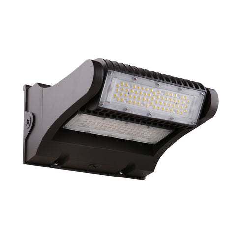 PARKER | LED Rotatable Wall Pack | Adj Watt 80W/100W/120W | 16527Lm | 5000K | 120-277V | Bronze Housing | IP65 | UL & DLC Listed - Lighting of Tomorrow 