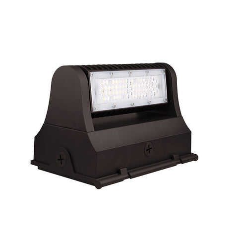 PARKER | LED Rotatable Wall Pack | Adj Watt 30W/40W/60W | 8199Lm | 5000K | 120-277V | Bronze Housing | IP65 | UL & DLC Listed - Lighting of Tomorrow 