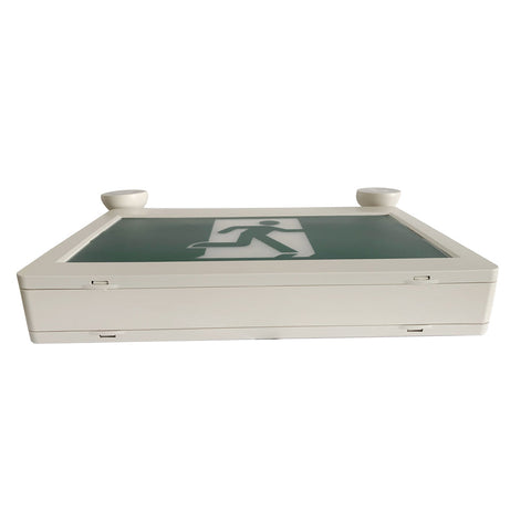 H3 | LED Running Man Combo Safety Exit Sign | 4W | 6000-7000K | Green | 120-347V | 3.6V 1000mAh Ni-Cd Battery | Single & Double Face | UL Listed - Lighting of Tomorrow 