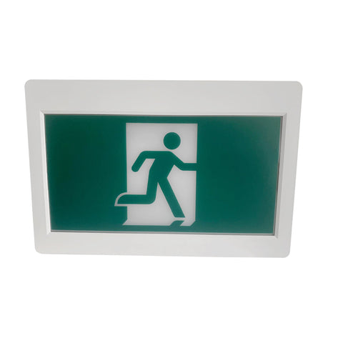 H3 | LED Running Man Safety Exit Sign | 3.5W | 6000-7000K | Green | 120-347V | 3.6V 2000mAh Ni-Cd Battery | Single & Double Face | UL Listed - Lighting of Tomorrow 