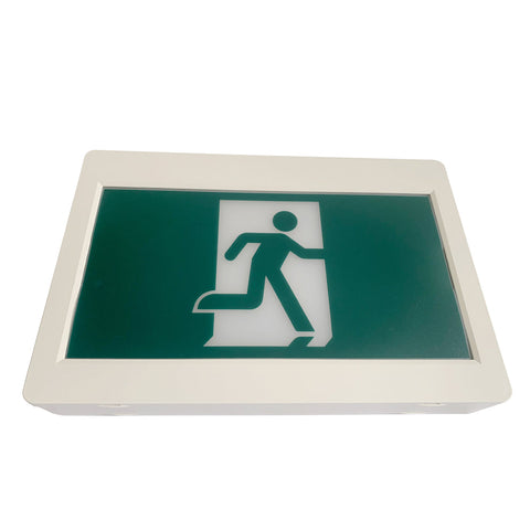 H3 | LED Running Man Safety Exit Sign | 3.5W | 6000-7000K | Green | 120-347V | 3.6V 2000mAh Ni-Cd Battery | Single & Double Face | UL Listed - Lighting of Tomorrow 