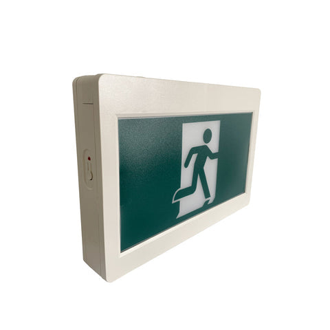 H3 | LED Running Man Safety Exit Sign | 3.5W | 6000-7000K | Green | 120-347V | 3.6V 2000mAh Ni-Cd Battery | Single & Double Face | UL Listed - Lighting of Tomorrow 