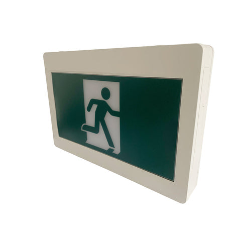 H3 | LED Running Man Safety Exit Sign | 3.5W | 6000-7000K | Green | 120-347V | 3.6V 2000mAh Ni-Cd Battery | Single & Double Face | UL Listed - Lighting of Tomorrow 