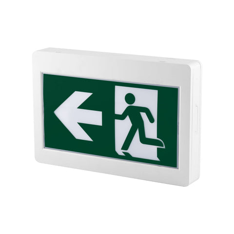 H3 | LED Running Man Safety Exit Sign | 3.5W | 6000-7000K | Green | 120-347V | 3.6V 2000mAh Ni-Cd Battery | Single & Double Face | UL Listed - Lighting of Tomorrow 