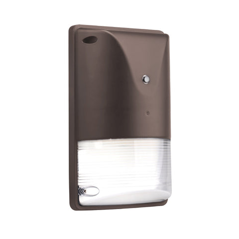 FLINT | LED Mini Wall Pack | 20 Watt | 2745 Lumens | 5000K | 120V-277V | Bronze Housing | IP65 | UL & DLC Listed - Lighting of Tomorrow 