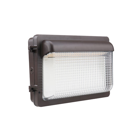 ZION 2nd Gen | LED Wall Pack | Adjustable Watt 30W/40W/60W | 8100 Lumens | Adjustable CCT 3000K/4000K/5000K | 120V-277V | Built-in Photocell | Bronze Housing | IP65 | UL & DLC Listed - Lighting of Tomorrow 