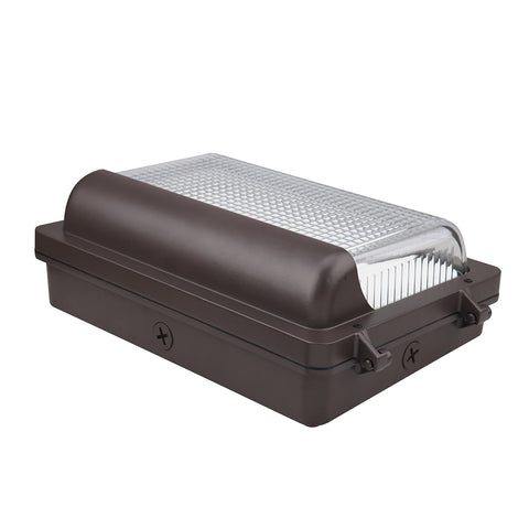 ZION 2nd Gen | LED Wall Pack | Adjustable Watt 30W/40W/60W | 8100 Lumens | Adjustable CCT 3000K/4000K/5000K | 120V-277V | Built-in Photocell | Bronze Housing | IP65 | UL & DLC Listed - Lighting of Tomorrow 
