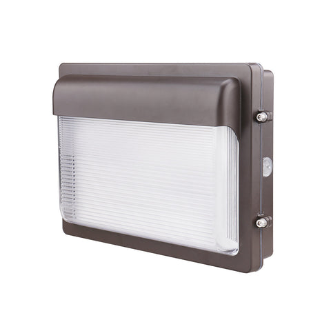 ZION 2nd Gen | LED Wall Pack | Adj Watt 80W/100W/120W | 16200 Lumens | Adj CCT 3000K/4000K/5000K | 120V-277V | Built-in Photocell | Bronze Housing | IP65 | UL & DLC Listed