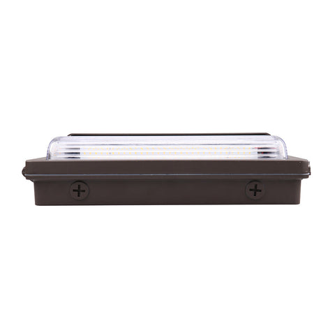 ZION 2nd Gen | LED Wall Pack | Adj Watt 80W/100W/120W | 16200 Lumens | Adj CCT 3000K/4000K/5000K | 120V-277V | Built-in Photocell | Bronze Housing | IP65 | UL & DLC Listed