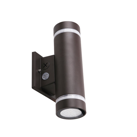 NOME | LED Up & Down Wall Sconce | Adj Watt 10W/20W/30W | 3150 Lumens | Adj CCT 3000K/ 4000K/ 5000K | 120-277V | Built-In-Photocell | Bronze Housing | IP65 | UL & DLC Listed - Lighting of Tomorrow 