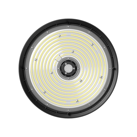 TAHOE | LED UFO High Bay | Adj Watt 200W/240W/300W | 49500 Lumens | Adj CCT 4000K/5000K/5700K | 120-277Vac | Black Housing | IP65 | UL & DLC Listed