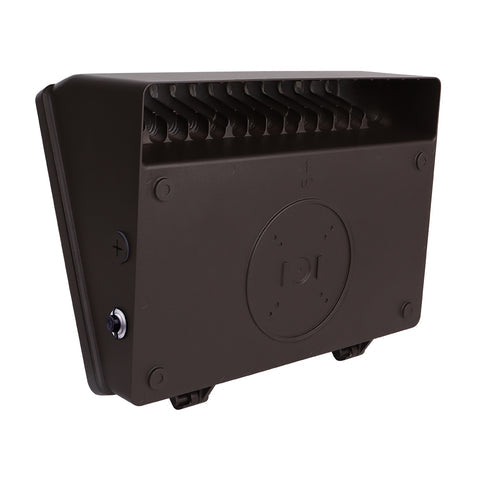 SANTAFE | LED Wall Pack | Adj Watt 76W/105W/125W | 16250 Lumens | Adj CCT 3000K/4000K/5000K | 120-277Vac | Bronze Housing | IP65 | UL & DLC Listed - Lighting of Tomorrow 