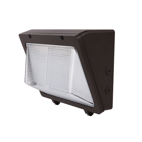 SANTAFE | LED Wall Pack | Adj Watt 76W/105W/125W | 16250 Lumens | Adj CCT 3000K/4000K/5000K | 120-277Vac | Bronze Housing | IP65 | UL & DLC Listed - Lighting of Tomorrow 
