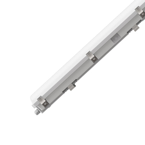 Image of an AQUABRIGHT LED Tri-Proof Light, adjustable wattage (20W-50W), adjustable CCT (3500K-5000K), 4ft, IP65.