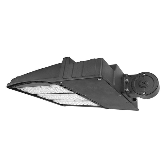 300W LED Shoebox Light 5000K, AC120-277V, WSD-SB30W27-50K-D-T3 for urban roads and area lighting applications.
