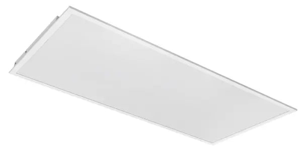 Image of a 2ft x 4ft LED backlit panel with adjustable wattage (30/40/50W) and CCT (3500K/4000K/5000K).
