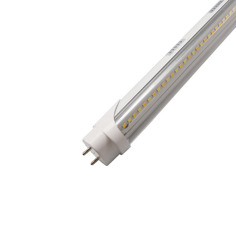 BRIGHTFIT LED T8 Tube: adjustable watt (12W-22W), tunable CCT (3500K-6500K), 4ft, clear lens, Type A+B, ETL Listed.
