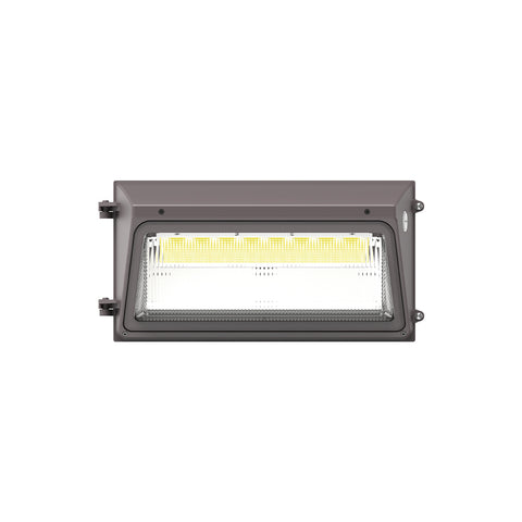 FORTE | LED Wall Pack | Adj Watt 80W/100W/120W/150W | 22500 Lumens | Adj CCT 3000K/4000K/5000K | 120-277Vac | Built In Photocell | Bronze Housing | IP65 | UL & DLC Listed