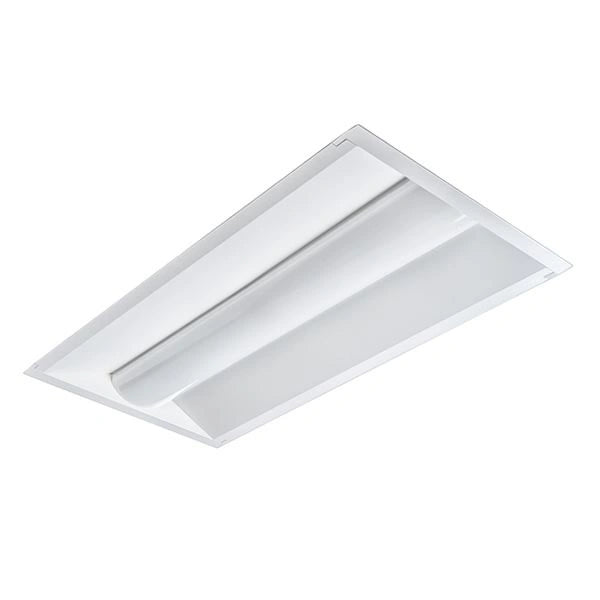 Image of a 2FT X 4FT LED Troffer Light with adjustable wattage (30/40/50W) and CCT (3500/4000/5000K), white finish.