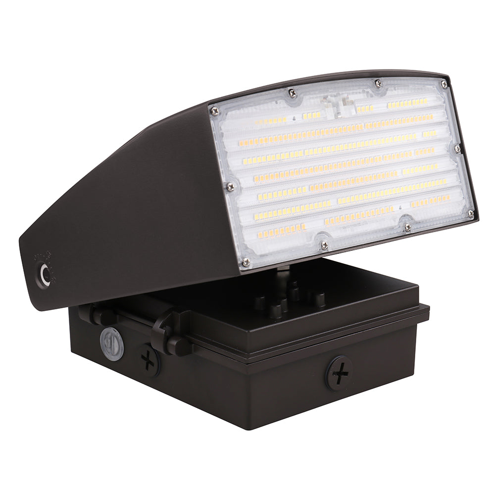 40W-80W Selectable LED Adjustable Wall Pack AC120-277V WSD-SWP468W27-345K-D-P - Lighting of Tomorrow 
