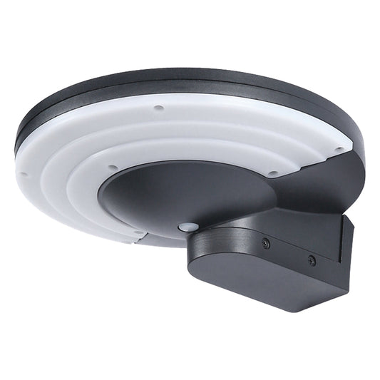 5W Solar LED Wall Mount Light - Full Cutoff, 5000K CCT, Bronze Housing, 265.6 Lumens. Energy-efficient outdoor lighting.