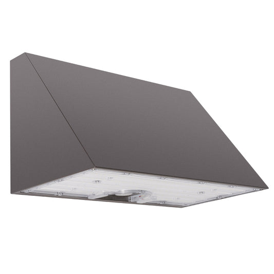 Image of a 48W-120W selectable LED architectural wall pack light with photocell, suitable for AC277-480V systems.