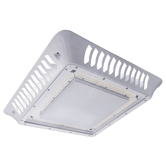 Image of a 150W LED Gas Station Canopy Light (WSD-CP15W27-50K-W), 120-277V, white housing, 5000K CCT.